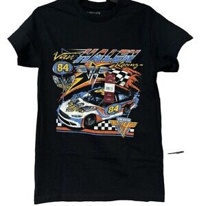 Van Halen Racing Shirt Mens Small Black Graphic Tour Rock Band Tee NWT